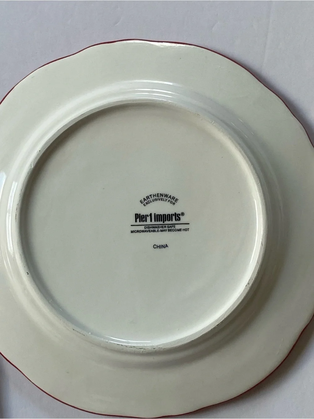 Vintage Pier 1 Imports Santa Salad Set Of 2 Dessert Plate Christmas Earthenware